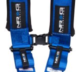 NRG SFI 16.1 5PT 3in. Padded Seat Belt Harness / Latch Link - Blue thumbnail 1