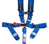 NRG SFI 16.1 5PT 3in. Padded Seat Belt Harness / Latch Link - Blue thumbnail 3