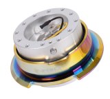 NRG Quick Release Gen 2.8 - Silver Black Body / Neochrome Ring thumbnail 1