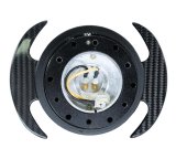 NRG Quick Release Kit Gen 3.0 - Black Body / Black Ring w/ Carbon Fiber Handles thumbnail 1