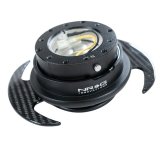 NRG Quick Release Kit Gen 3.0 - Black Body / Black Ring w/ Carbon Fiber Handles thumbnail 2