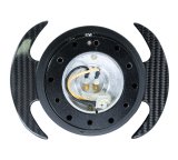 NRG Quick Release Kit Gen 3.0 - Black Body / Black Ring w/ Carbon Fiber Handles thumbnail 6
