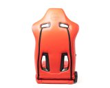 NRG Reclinable Sport Seats (Pair) The Arrow Red Vinyl w/ Pressed NRG Logo w/ Red Stitch thumbnail 1