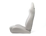 NRG Reclinable Sport Seats (Pair) The Arrow Grey Vinyl w/ Pressed NRG logo w/ Grey Stitch thumbnail 4