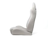 NRG Reclinable Sport Seats (Pair) The Arrow Grey Vinyl w/ Pressed NRG logo w/ Grey Stitch thumbnail 6
