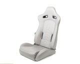 NRG Reclinable Sport Seats (Pair) The Arrow Grey Vinyl w/ Pressed NRG logo w/ Grey Stitch thumbnail 8