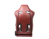 NRG Reclinable Sport Seats (Pair) The Arrow Maroon Vinyl w/ Pressed NRG logo w/ Maroon Stitch thumbnail 6