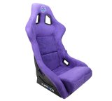 NRG FRP Bucket Seat PRISMA Edition W/ pearlized Back Purple Alcantara - Large thumbnail 2