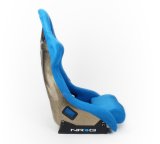 NRG FRP Bucket Seat ULTRA Edition - Large (Blue Alcantara/Gold Glitter Back) thumbnail 3