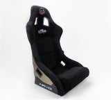 NRG FRP Bucket Seat ULTRA Edition - Large (Black Alcantara/Gold Glitter Back) thumbnail 4