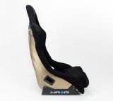 NRG FRP Bucket Seat ULTRA Edition - Large (Black Alcantara/Gold Glitter Back) thumbnail 6