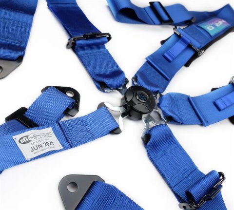 NRG 5PT 3in. Seat Belt Harness / Cam Lock - Blue thumbnail 2