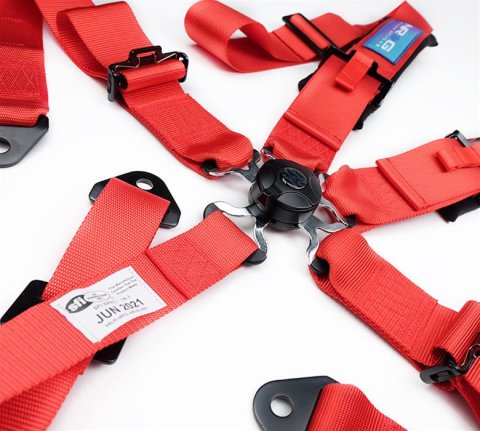 NRG 5PT 3in. Seat Belt Harness / Cam Lock - Red thumbnail 2