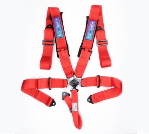NRG 5PT 3in. Seat Belt Harness / Cam Lock - Red thumbnail 5
