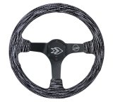 NRG Reinforced Steering Wheel (350mm / 3in. Deep) Microfiber/Black Stitch w/5mm Matte Black Spokes thumbnail 3