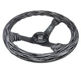 NRG Reinforced Steering Wheel (350mm / 3in. Deep) Microfiber/Black Stitch w/5mm Matte Black Spokes thumbnail 4