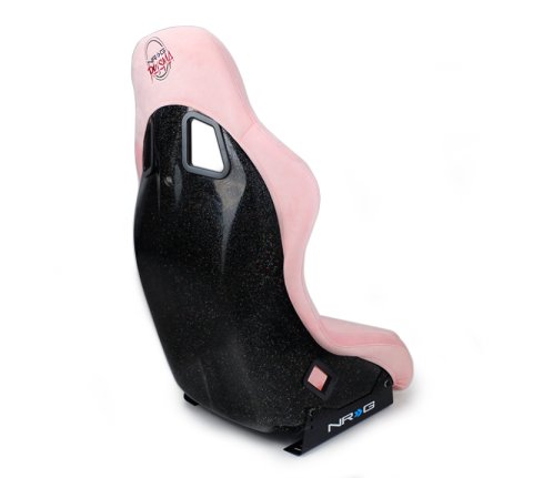 NRG FRP Bucket Seat Prisma Edition w/ Pearlized Back and Pink Alcantara (Medium) thumbnail 1
