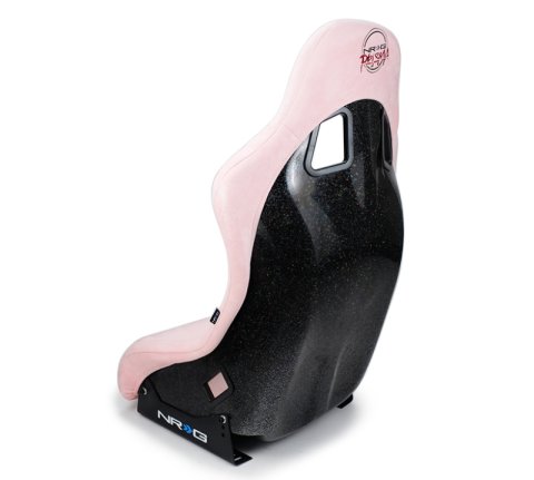 NRG FRP Bucket Seat Prisma Edition w/ Pearlized Back and Pink Alcantara (Medium) thumbnail 2