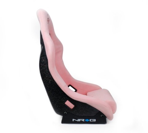 NRG FRP Bucket Seat Prisma Edition w/ Pearlized Back and Pink Alcantara (Medium) thumbnail 3