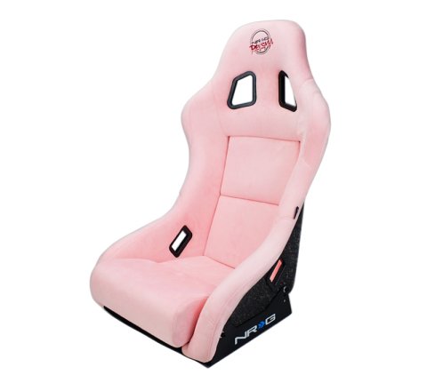 NRG FRP Bucket Seat Prisma Edition w/ Pearlized Back and Pink Alcantara (Medium) thumbnail 4