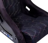 NRG FRP Bucket Seat (Black w/ Multi Color Geometric Pattern) - Large thumbnail 4