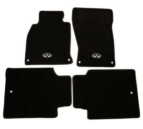 NRG Floor Mats - 13+ Infinity Q70 w/ Infiniti Emblem Logo (4 pieces) thumbnail 1