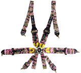 NRG FIA 6pt 2in. Shoulder Belt for HANS Device/ Rotary Cam Lock Buckle/ 3in. Waist Belt - Pink Camo thumbnail 1