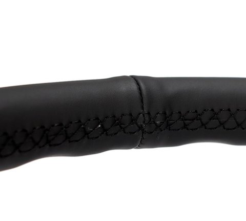 NRG Reinforced Steering Wheel (330mm/ 3in. Deep) Sport Leather Racing/ 4mm Matte Black Spoke thumbnail 4