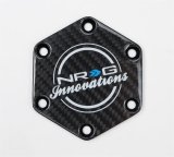 NRG Carbon Fiber Horn Delete Button Circular Logo Front/ Back thumbnail 1