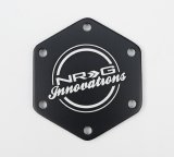 NRG Carbon Fiber w/ Red Texalium Fabrics Horn Delete Button Circular Logo Front/ Back thumbnail 2