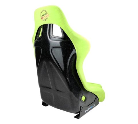 NRG FRP Bucket Seat PRISMA Edition - Large (Neon Green Alcantara/ Pearlized Back) thumbnail 4