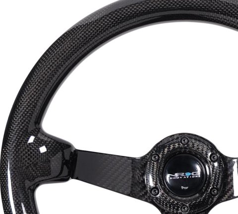 NRG Forged Carbon Fiber Steering Wheel (350mm / 3in. Deep) thumbnail 1