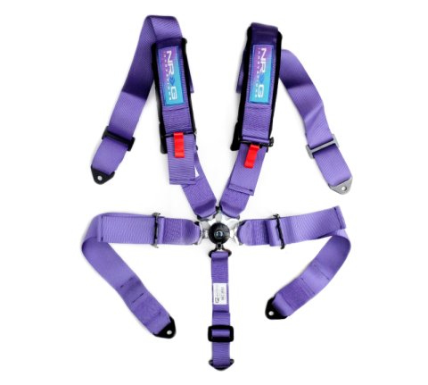 NRG SFI 16.1 5Pt 3 Inch Seat Belt Harness with Pads / Cam Lock - Purple thumbnail 4