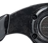 NRG Shiny Black Forged Carbon Fiber Steering Wheel 320mm Flat Bottom thumbnail 2
