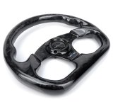 NRG Shiny Black Forged Carbon Fiber Steering Wheel 320mm Flat Bottom thumbnail 3