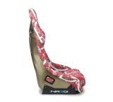 NRG FRP Bucket Seat PRISMA Oriental Longevity Plate Edition W/ Gold Pearlized Back - Large thumbnail 3