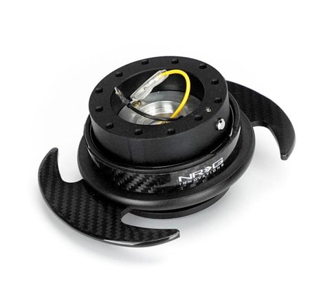 NRG Quick Release Kit Gen 3.0 - Black Body / Carbon Fiber Ring w/ Carbon Fiber Handles thumbnail 1