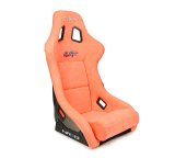 NRG FRP Bucket Seat ULTRA Edition W/ Grey Pearlized Back / Peach Microfiber Material - Large thumbnail 3