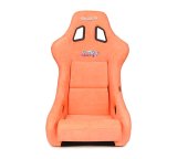 NRG FRP Bucket Seat ULTRA Edition W/ Grey Pearlized Back / Peach Microfiber Material - Large thumbnail 9