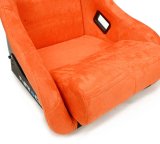 NRG FRP Bucket Seat ULTRA Edition W/ Grey Pearlized Back / Orange Microfiber Material - Large thumbnail 8