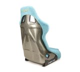 NRG FRP Bucket Seat ULTRA Edition W/ Grey Pearlized Back / Teal Microfiber Material - Large thumbnail 2