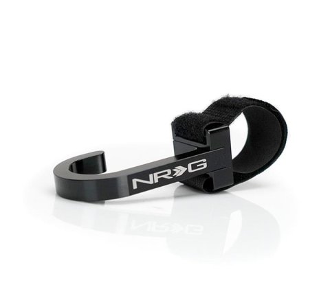 NRG Steering Wheel Hook CNC Aluminum w/ Laser Logo - Black thumbnail 2