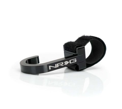NRG Steering Wheel Hook CNC Aluminum w/ Laser Logo - Black thumbnail 5