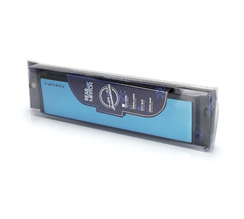 NRG 270mm Wide Panorama Clip-on Rearview Mirror - Flat w/ Blue Tint thumbnail 2