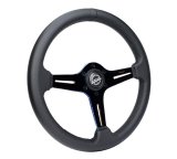 NRG Light Weight Gaming Steering Wheel - 350mm 3 NeoChrome Silver Spokes Perforated Leather thumbnail 3