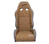 NRG Defender Seat Steel Frame Suspension - Brown w/ Gray Trim w/ Defender Logo - w/ Side Bracket thumbnail 1