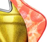 NRG FRP Bucket Seat PRISMA ULTRA SLICE Edition W/ Gold Pearlized Back Pizza Microfiber Print - Large thumbnail 1