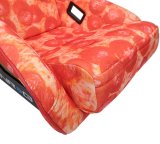 NRG FRP Bucket Seat PRISMA ULTRA SLICE Edition W/ Gold Pearlized Back Pizza Microfiber Print - Large thumbnail 2