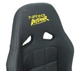 NRG Defender Water Resistant Steel Frame Suspension Seats Black w/ Black Trim & Yellow Embroidery thumbnail 1