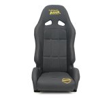 NRG Defender Water Resistant Steel Frame Suspension Seats Black w/ Black Trim & Yellow Embroidery thumbnail 3
